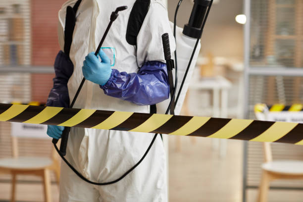Professional Biohazard Cleanup technician working in Far Hills, NJ